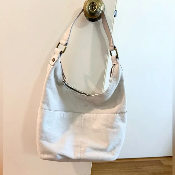 American Leather Company Carrie Hobo Bag in Cream - Picture 11 of 11